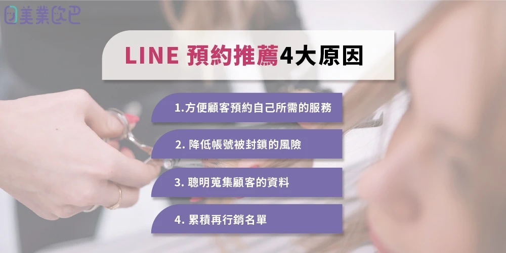 圖 1. LINE 預約推薦 4 大原因