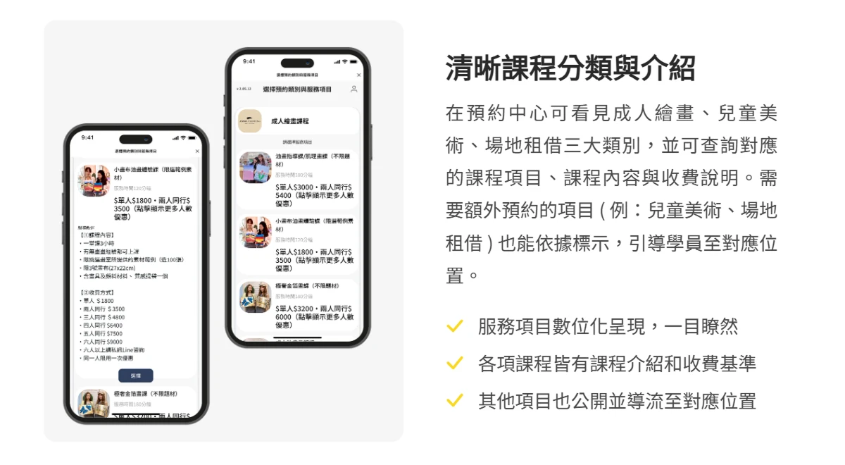 艾瑪畫室 課程分類、介紹